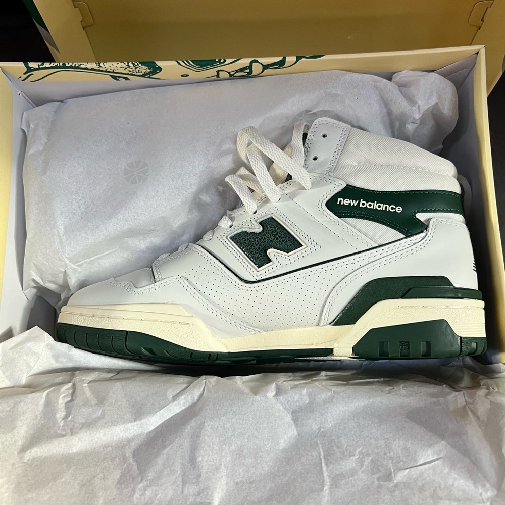New balance x aime leon dore 650 r white green 10